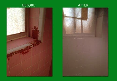Before and After of Window Railings — Bathroom Resurfacing in Fraser, MI